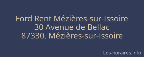 Ford Rent Mézières-sur-Issoire