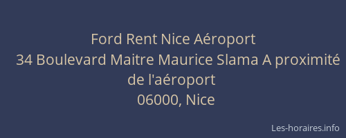 Ford Rent Nice Aéroport