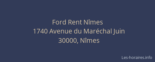 Ford Rent Nîmes