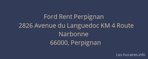 Ford Rent Perpignan