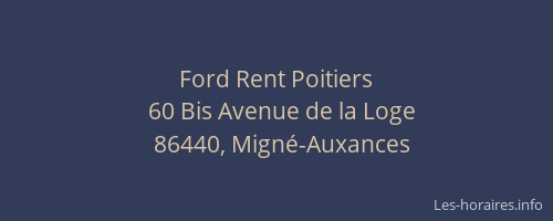 Ford Rent Poitiers