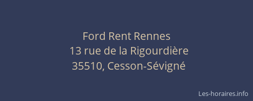 Ford Rent Rennes
