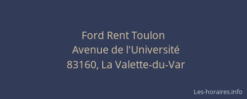 Ford Rent Toulon