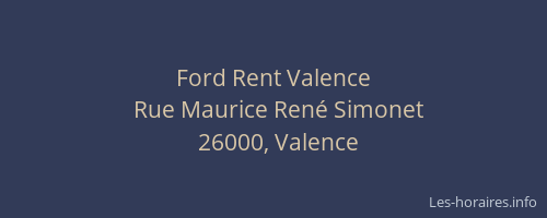 Ford Rent Valence