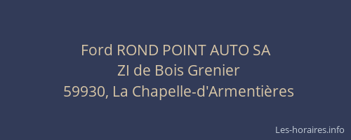 Ford ROND POINT AUTO SA
