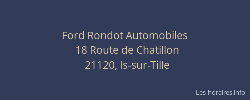 Ford Rondot Automobiles
