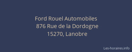 Ford Rouel Automobiles