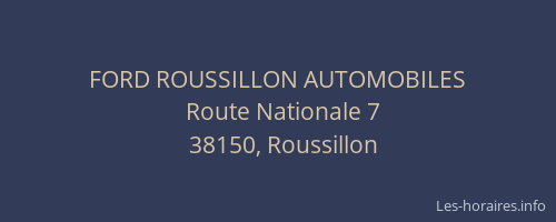 FORD ROUSSILLON AUTOMOBILES