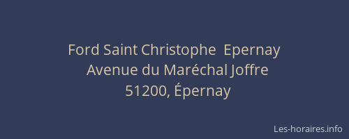 Ford Saint Christophe  Epernay