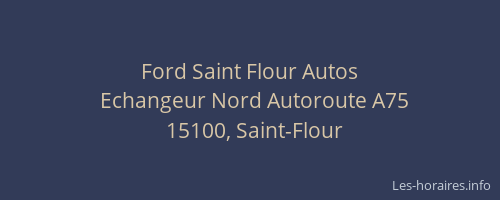 Ford Saint Flour Autos