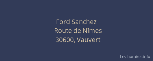 Ford Sanchez
