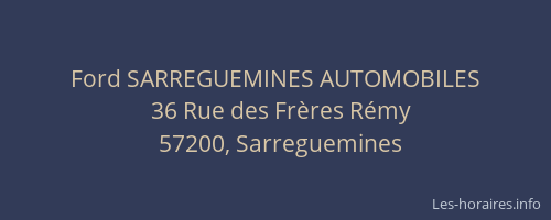 Ford SARREGUEMINES AUTOMOBILES