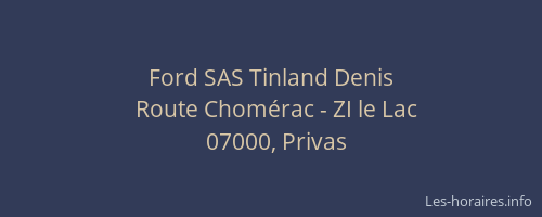 Ford SAS Tinland Denis