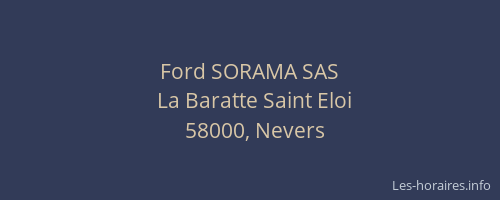 Ford SORAMA SAS