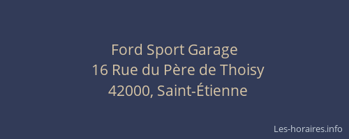 Ford Sport Garage