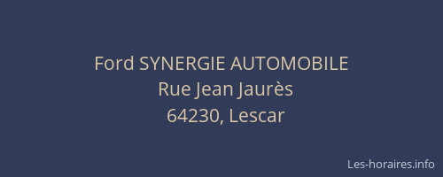 Ford SYNERGIE AUTOMOBILE