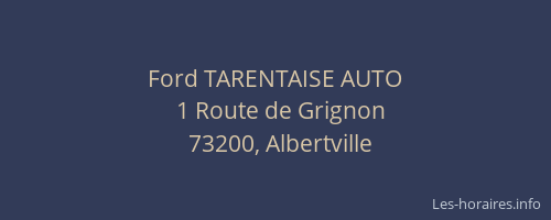 Ford TARENTAISE AUTO