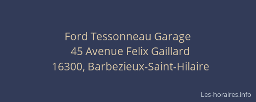 Ford Tessonneau Garage