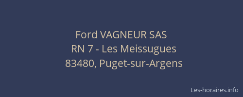 Ford VAGNEUR SAS