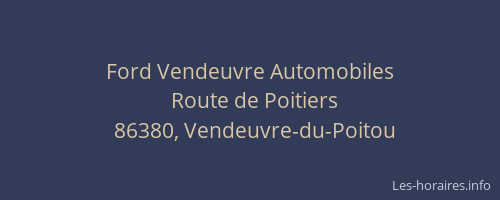 Ford Vendeuvre Automobiles