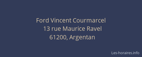 Ford Vincent Courmarcel