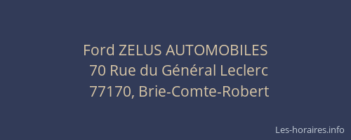Ford ZELUS AUTOMOBILES