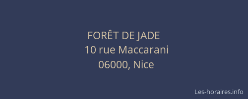 FORÊT DE JADE