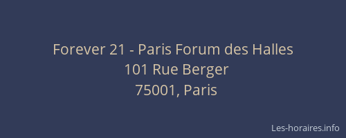 Forever 21 - Paris Forum des Halles