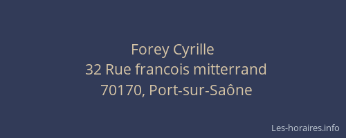 Forey Cyrille