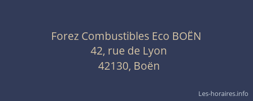 Forez Combustibles Eco BOËN