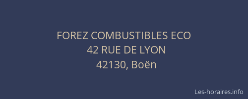 FOREZ COMBUSTIBLES ECO