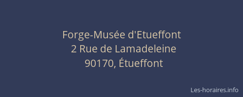 Forge-Musée d'Etueffont