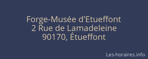 Forge-Musée d'Etueffont