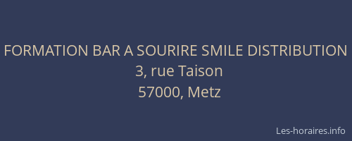FORMATION BAR A SOURIRE SMILE DISTRIBUTION