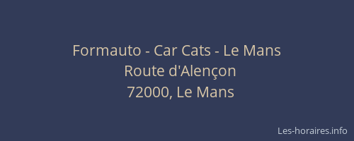 Formauto - Car Cats - Le Mans