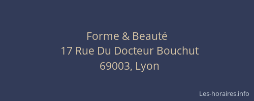 Forme & Beauté