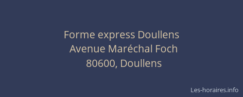 Forme express Doullens