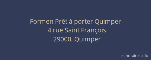Formen Prêt à porter Quimper