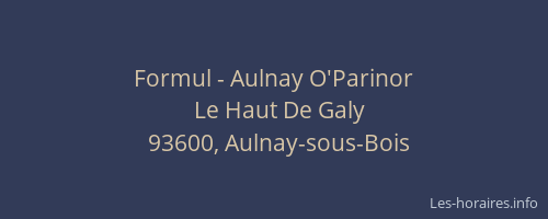 Formul - Aulnay O'Parinor