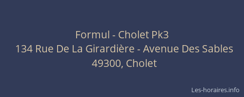 Formul - Cholet Pk3