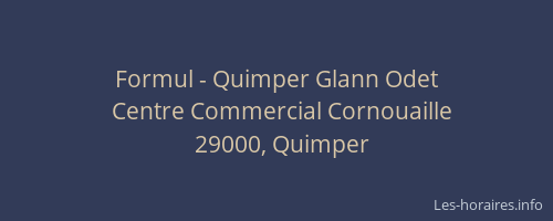 Formul - Quimper Glann Odet