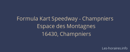 Formula Kart Speedway - Champniers