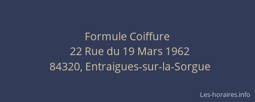 Formule Coiffure