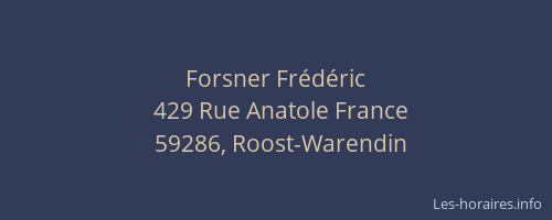 Forsner Frédéric