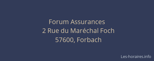 Forum Assurances
