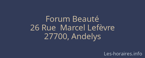 Forum Beauté