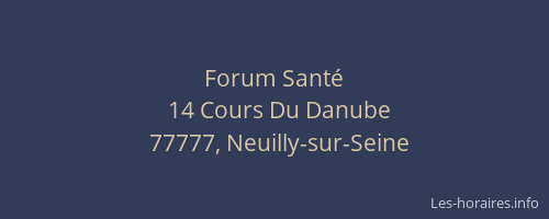 Forum Santé