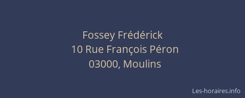 Fossey Frédérick