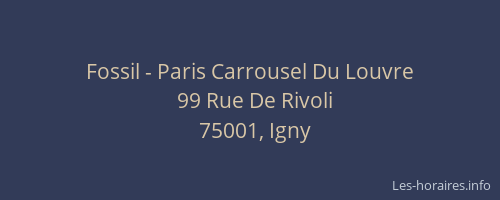 Fossil - Paris Carrousel Du Louvre