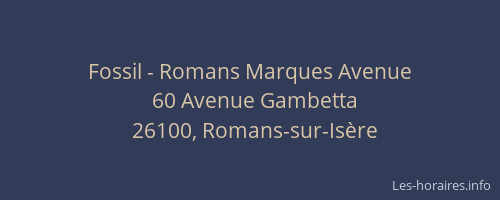 Fossil - Romans Marques Avenue